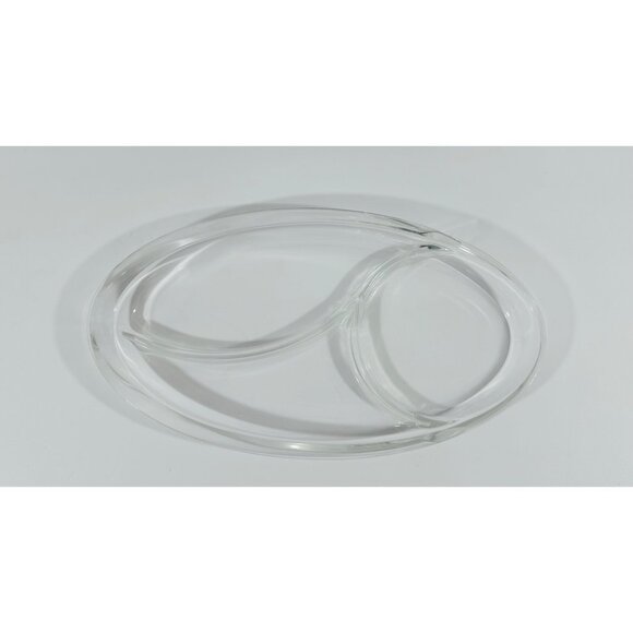 Luigi Bormioli Michelangelo Masterpiece Divided Glass Hors Doeuvre Tray Plate - Picture 5 of 9